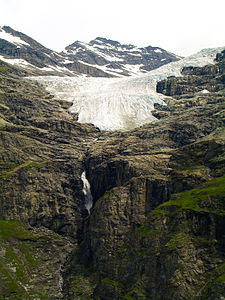 Gletscherzunge im Juli 2006