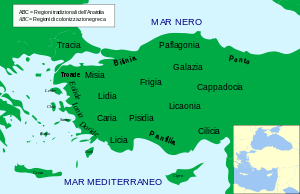 Localizzazione della Doride in Anatolia