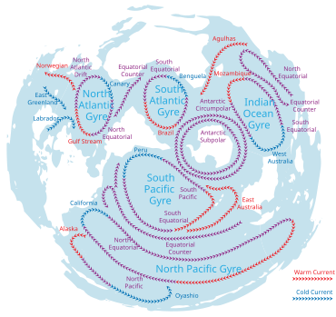 Map of gyres centered near the south pole (click to enlarge)