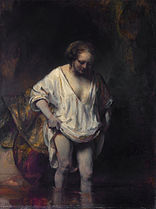 Rembrandt, Badande kvinne i ein bekk, (1655)