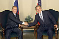 Il presidente statunitense George W. Bush col presidente russo Vladimir Putin nel 2001.