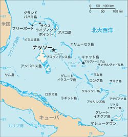 バハマの地図の位置図