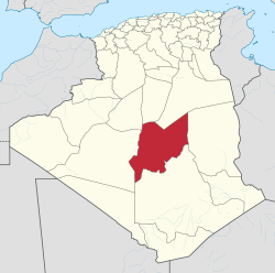 In Salahin maakunta Algerian kartalla