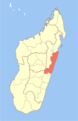Položaj regije Atsinanane u Madagaskaru