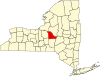 Округ Мадисон на карте штата.
