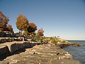 The banks of Promontory Point.