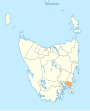 Map showing Sorell LGA in Tasmania