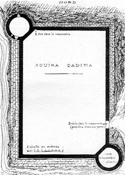 Description of the "Souia Qadima" fortress, in Edmond Doutté (۱۸۶۷–۱۹۲۶)