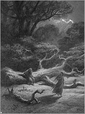 Illustration of legendary medieval forest