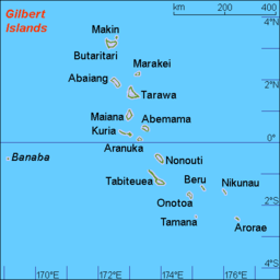 Marakeis läge i Gilbertöarna.