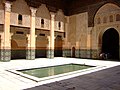 La cour intérieure de la Madrasa Ben Youssef de Marrakech.