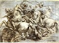 Битва при Ангиари, копия произведения Леонардо работы Рубенса, Лувр, Париж