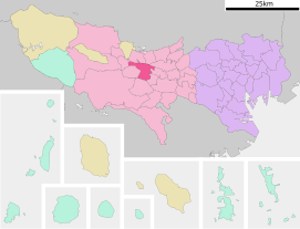 Lokasi Tachikawa di Metropolis Tōkyō
