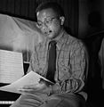 Image 10 Billy Strayhorn Photograph credit: William P. Gottlieb; restored by Adam Cuerden Billy Strayhorn (November 29, 1915 – May 31, 1967) was an American jazz composer, pianist, lyricist, and arranger, best remembered for his long-time collaboration with bandleader and composer Duke Ellington that lasted nearly three decades. Though classical music was Strayhorn's first love, his ambition to become a classical composer went unrealized because of the harsh reality of a black man trying to make his way in the world of classical music, which at that time was almost completely white. He was introduced to the music of pianists like Art Tatum and Teddy Wilson at age 19, and the artistic influence of these musicians guided him into the realm of jazz, where he remained for the rest of his life. This photograph of Strayhorn was taken by William P. Gottlieb in the 1940s. More selected pictures