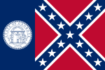 Flag of Georgia (February 13, 1956 – January 31, 2001)