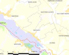 Mapa obce Saulchoy