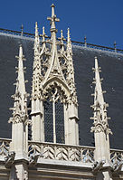 Lucarne, west façade of the former Parliament of Normandy, now the Palais de Justice, Rouen (1499–1507)