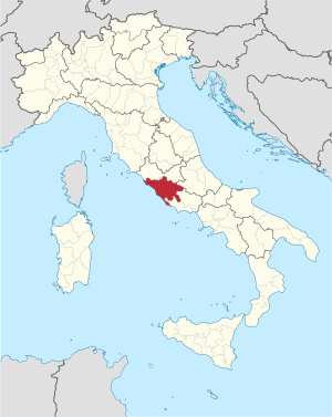 Рим на карте Италии