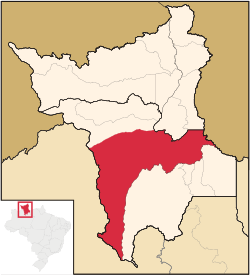 Location of Caracaraí in the State of Roraima