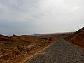 Пустынный вид острова Боавишта, дорога на Бофаррейра Кабо-Верде