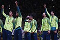 لحظة تسلم البرازيل الميدالية الذهبية الألومبية 2016