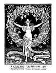 "A Garland for May Day 1895" woodcut