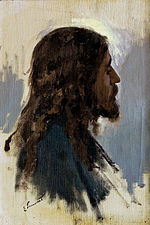 Cabeça de Jesus (1890) por Enrique Simonet.