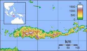 Map showing the location of Komodo National Park