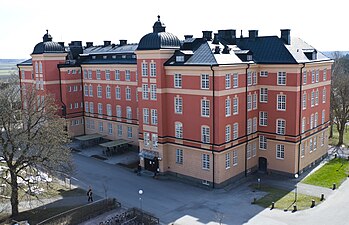 Kasernbyggnad vid regementets förläggning i Uppsala åren 1957–1982.