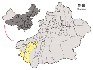 Кашгар на карте