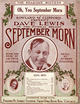 Title page to "Oh, You September Morn", a song from the musical September Morn