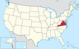 Locatie van Virginia
