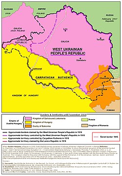 Лемко-Русинської Республіки: історичні кордони на карті