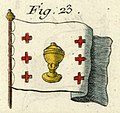 Bandeira de Galicia en gravado de Robert Benard para a Encyclopédie, 1772.