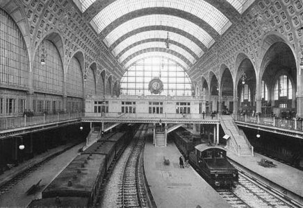 El interior de la Estación de Orsay en torno al 1900.