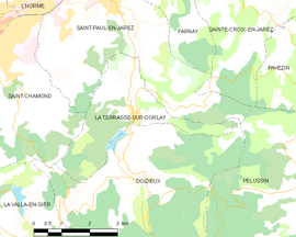Mapa obce La Terrasse-sur-Dorlay