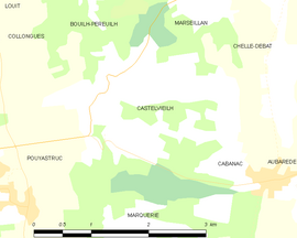 Mapa obce Castelvieilh