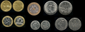 Francul nou, diferite monede