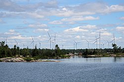 Henvey Inlet reserve as seen from Georgian Bay