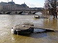 La crue de la Seine en 2018 (Paris, port du Louvre).