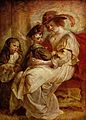 Porträt der Hélène Fourment mit zweien ihrer Kinder, Peter Paul Rubens, c. 1636