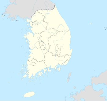 2024年のKリーグ1の位置（大韓民国内）