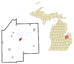 Location of Caro, Michigan