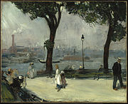 Уильям Глакенс. «Ист-Ривер парк», 1902 , Бруклинский музей.