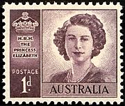 На австралийской марке, 1947 год