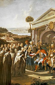 1796: King Béla III, founding the Cistercian monastery of Sankt Gotthard