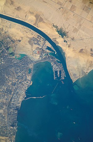 Satelitska snimka grada Sueza