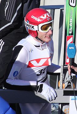 Johan Remen Evensen i Holmenkollen, 14 mars 2010.