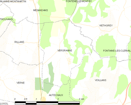 Mapa obce Vergranne