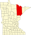 State map highlighting St. Louis County